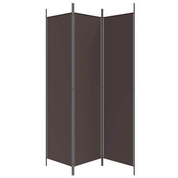 3-tlg. Paravent Braun 150x200 cm Stoff