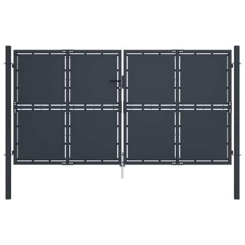 ARDEBO.de - Gartentor aus Stahl 300 x 150 cm Anthrazit