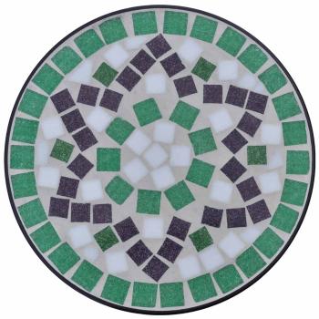 Beistelltisch Mosaik Grün und Weiß