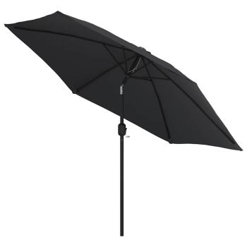 Sonnenschirm mit Metall-Mast 300 cm Schwarz