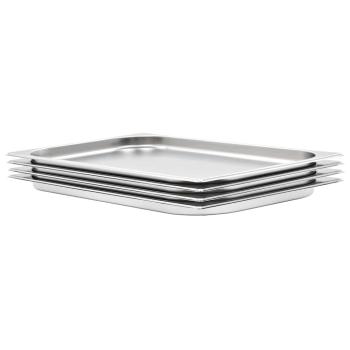 ARDEBO.de - Gastronormbehälter 4 Stk. GN 1/1 20 mm Edelstahl