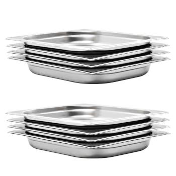 ARDEBO.de - Gastronormbehälter 8 Stk. GN 1/2 40 mm Edelstahl