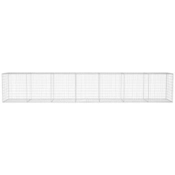 Gabionenwand mit Abdeckung Verzinkter Stahl 600x50x100 cm
