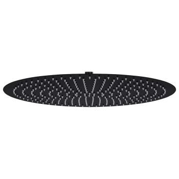 ARDEBO.de - Regenbrause Edelstahl 50 cm Rund Schwarz