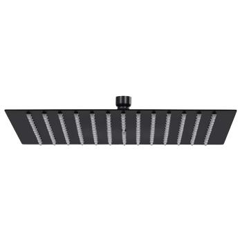 ARDEBO.de - Regenbrause Edelstahl 25x25 cm Quadrat Schwarz