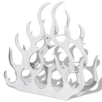 Flaschenregal für 11 Flaschen Silbern Aluminium