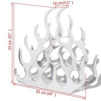 Flaschenregal für 11 Flaschen Silbern Aluminium