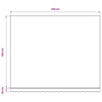 Ersatzstoff für Markise Orange und Braun 450x350 cm Polyester
