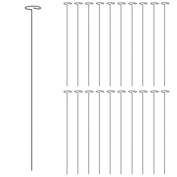 Pflanzenstützen 20 Stk. Dunkelgrün 61 cm Stahl