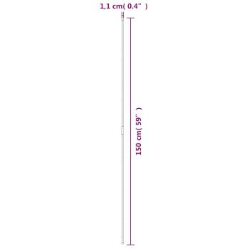 Pflanzenstützen 30 Stk. Grün 150 cm Stahl