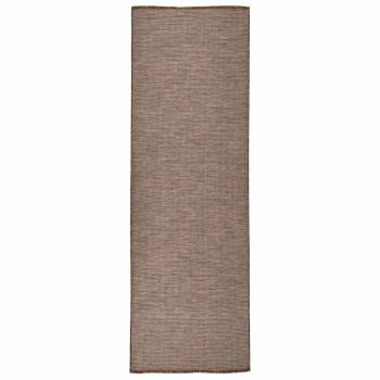 ARDEBO.de - Outdoor-Teppich Flachgewebe 80x250 cm Braun