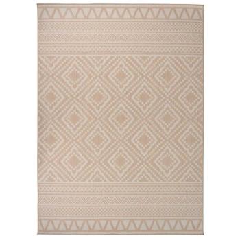 ARDEBO.de - Outdoor-Teppich Flachgewebe 200x280 cm Braun Gestreift