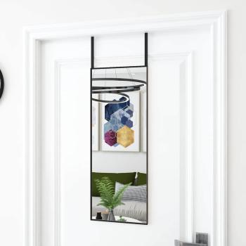 ARDEBO.de - Türspiegel Schwarz 30x80 cm Glas und Aluminium