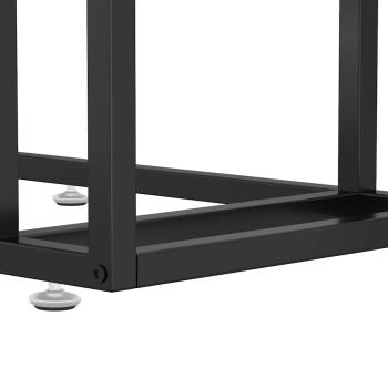 Computer-Beistelltisch Schwarz Marmor 50x35x65 cm Hartglas