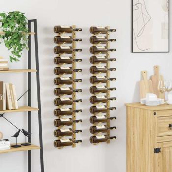 Wand-Weinregal für 12 Flaschen 2 Stk. Golden Eisen