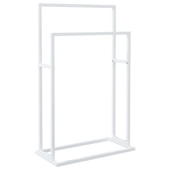 Handtuchständer Weiß 48x24x78,5 cm Eisen