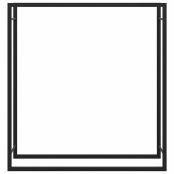 Brennholzregal Mattschwarz 110x28x116 cm Stahl