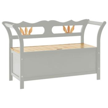 Sitzbank Grau 107x45x75,5 cm Massivholz Tanne