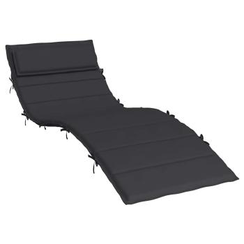 Sonnenliegen-Auflage Schwarz 180x60x4 cm Oxford-Gewebe