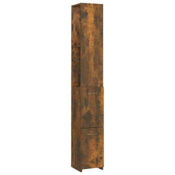 Badschrank R?uchereiche 25x26,5x170 cm Holzwerkstoff