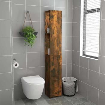 Badschrank R?uchereiche 25x26,5x170 cm Holzwerkstoff