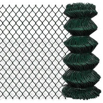 ARDEBO.de - Maschendrahtzaun Stahl 0,8x15 m Grün