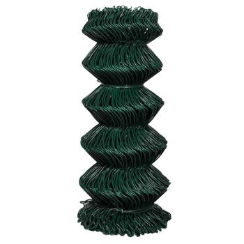 Maschendrahtzaun Stahl 0,8x15 m Grün