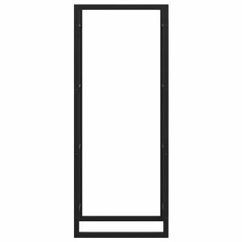 Brennholzregal Mattschwarz 50x28x132 cm Stahl