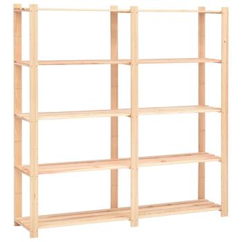 ARDEBO.de - Lagerregal mit 5 B?den 170?38?170 cm Kiefer Massivholz 500 kg