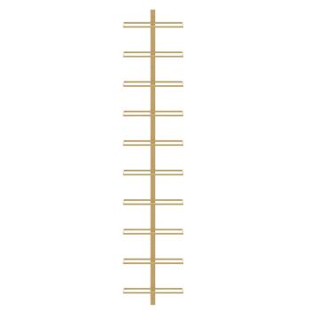 Wand-Weinregal für 10 Flaschen Golden Metall