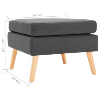Fu?hocker Dunkelgrau Stoff