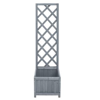 Pflanzkübel mit Spalier 40x30x135 cm Massivholz Tanne