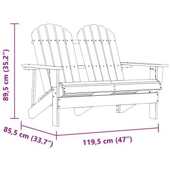Adirondack-Gartenbank 2-Sitzer Massivholz Tanne Gr?n