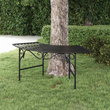 ARDEBO.de - Baumbank 113 cm Schwarz Stahl