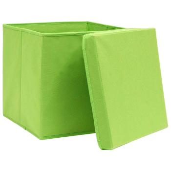 Aufbewahrungsboxen mit Deckeln 4 Stk. 28x28x28 cm Grün