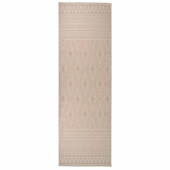 ARDEBO.de - Outdoor-Teppich Flachgewebe 80x250 cm Braun Gestreift