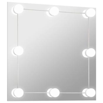 Wandspiegel mit LED-Beleuchtung Quadratisch Glas