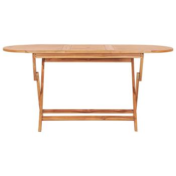 9-tlg. Garten-Essgruppe Klappbar Massivholz Teak