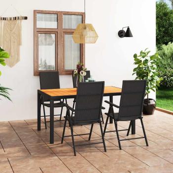 ARDEBO.de - 5-tlg. Garten-Essgruppe Schwarz und Braun
