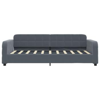 Tagesbett Ausziehbar mit Schubladen Dunkelgrau 90x190 cm Samt