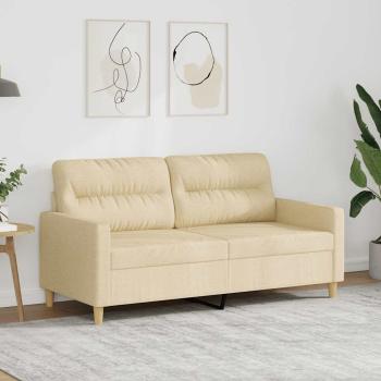 ARDEBO.de - 2-Sitzer-Sofa Creme 140 cm Stoff