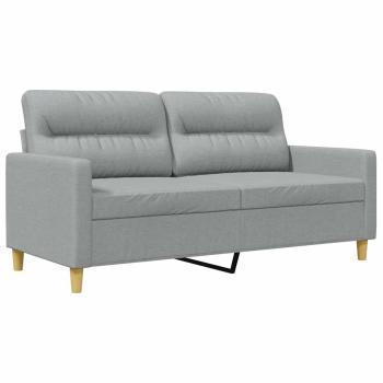 2-Sitzer-Sofa Hellgrau 140 cm Stoff