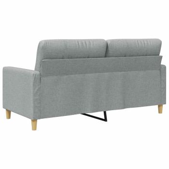 2-Sitzer-Sofa Hellgrau 140 cm Stoff
