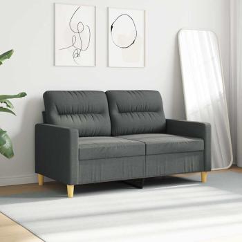 2-Sitzer-Sofa Dunkelgrau 120 cm Stoff