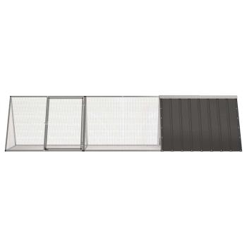 Kaninchenkäfig Anthrazit 302,5x80,5x71 cm Verzinkter Stahl