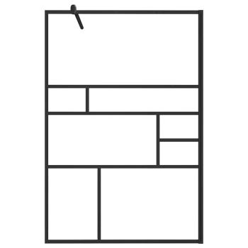 Duschwand f?r Begehbare Dusche mit Klarem ESG Glas 115x195 cm