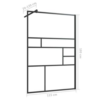 Duschwand f?r Begehbare Dusche mit Klarem ESG Glas 115x195 cm