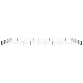 40-tlg. Hundelaufstall Schwarz 100x50cm Stahl Pulverbeschichtet