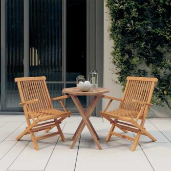 ARDEBO.de - 3-tlg. Garten-Essgruppe Massivholz Teak