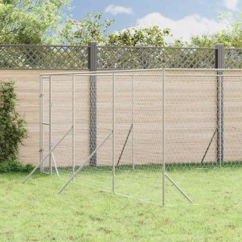 ARDEBO.de - Outdoor-Hundezwinger Silbern 6x10x2 m Verzinkter Stahl